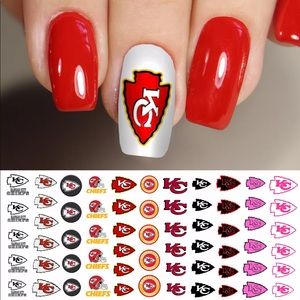 💌BO/GO$6 🏈 Kansas City Chiefs Nail Decals
